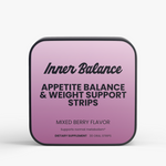 Inner Balance Appetite Balance Strips tin, front view — saffron and chromium strips, mixed berry flavor, 30 count