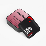 Iron Strips tin at an angle showing label design