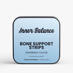 Inner Balance Bone Support Strips tin, front view — vitamin D3 2000 IU + K2 strips, raspberry flavor, 30 count